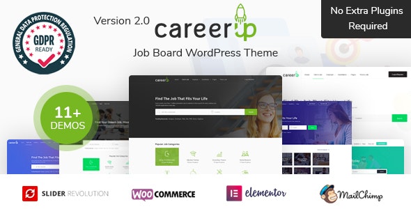 CareerUp - Job Board WordPress Theme - Directory & Listings Corporate