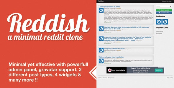 Reddish A Minimal Reddit Clone - CodeCanyon Item for Sale