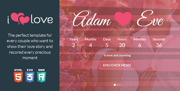 ilove -  Love Story HTML Wedding Template - Wedding Site Templates