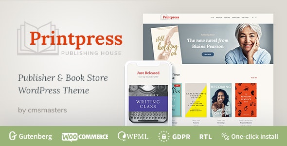 Printpress -  Book Publishing WordPress Theme - WooCommerce eCommerce