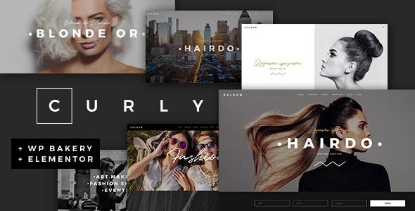 Curly - A Stylish Theme for Hairdressers and Hair Salons - Health & Beauty Retail