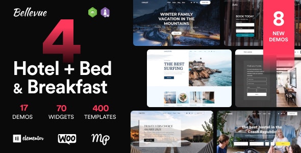 Hotel + Bed and Breakfast Booking Calendar Theme | Bellevue - Travel Retail